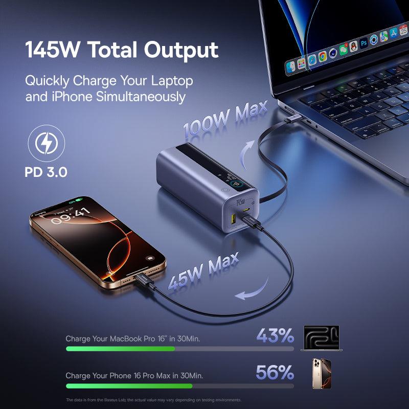 Baseus EnerGeek GR11 Power Bank with Retractable Cable 20000mAh 145W
